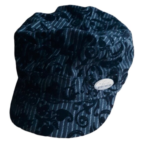 Disney Nightmare Before Christmas Hat Graphic Black Velvet Striped Size Adult - Picture 2 of 10